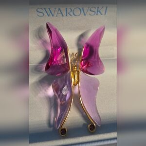 SWAROVSKI PARADISE BUTTERFLY ASTARA BROOCH PIN  Gold Over sterling 925